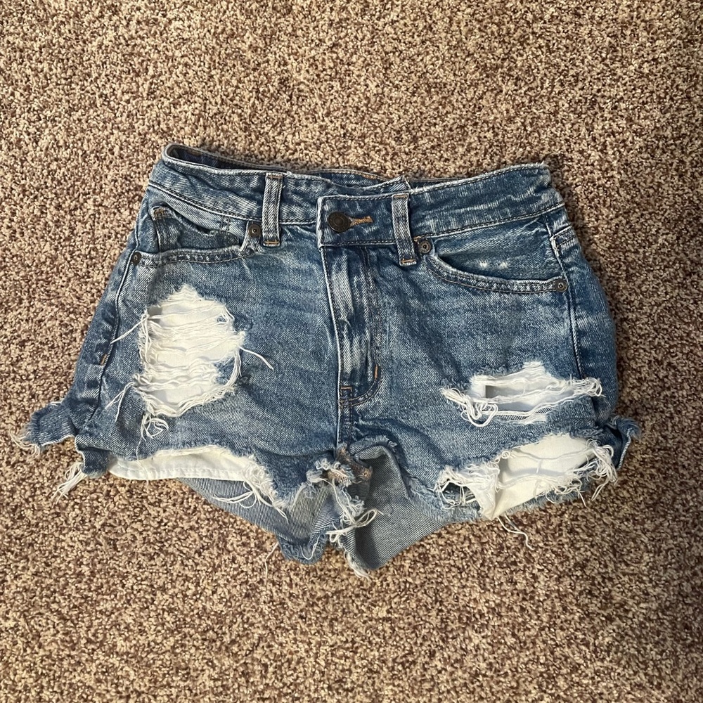 Distressed Denim Shorts